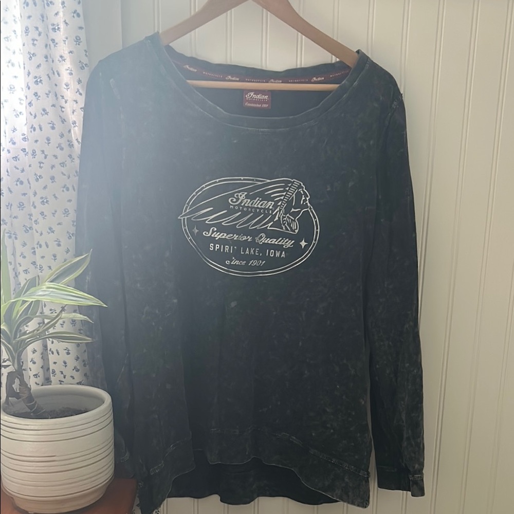 Indian Motorcycles toe dye long sleeve tee size XL